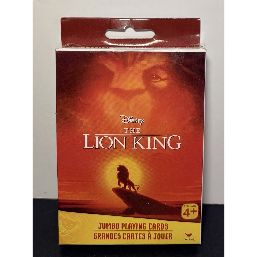 Disney The Lion King Jumbo‎ Playing Cards Age 4+ Cardinal Spinmaster NEW